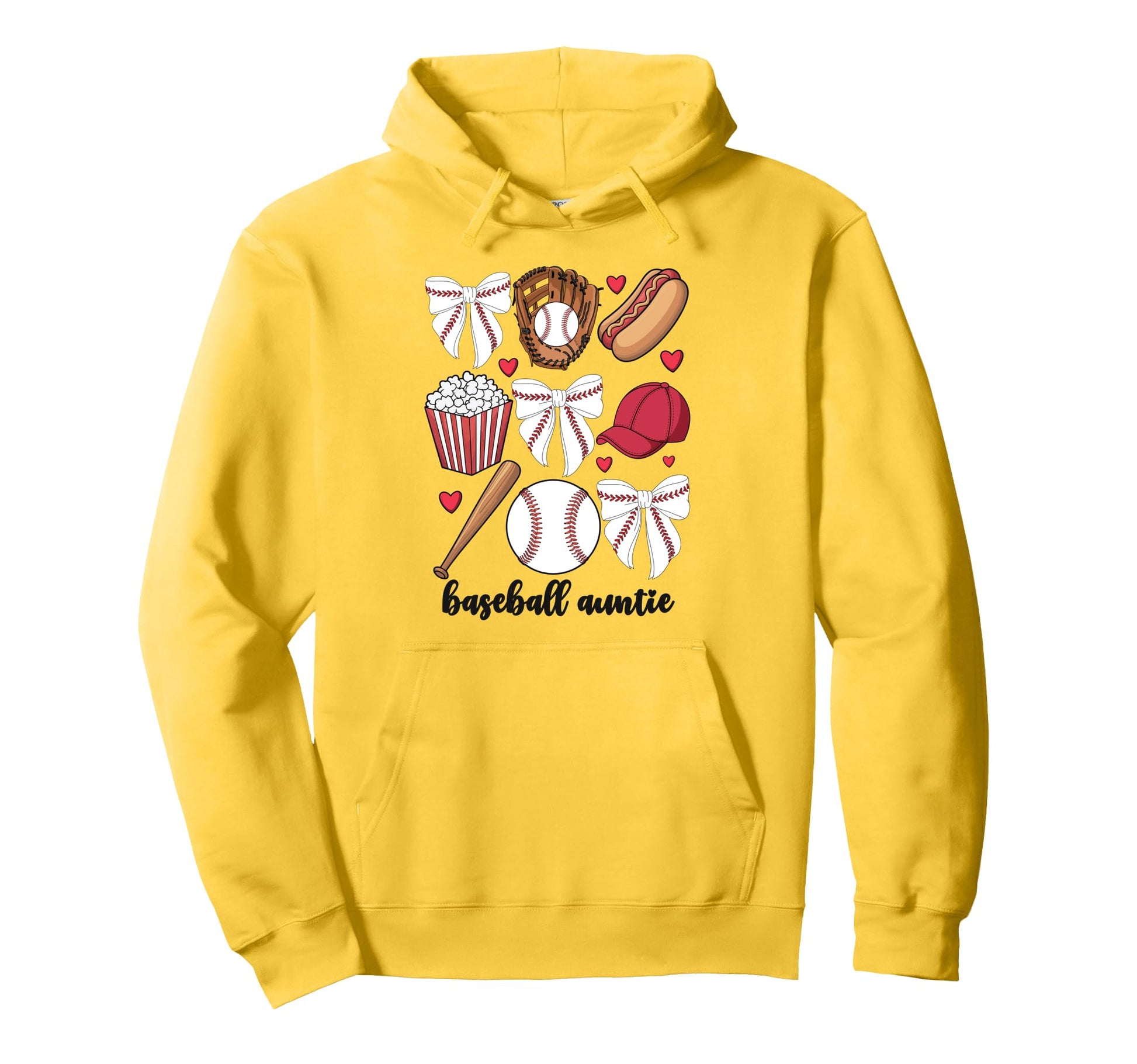 Baseball Auntie Coquette Bow Nephew Hoodie - Unique Graphic Unisex - T-Shirt, Sweatshirt, Hoodie