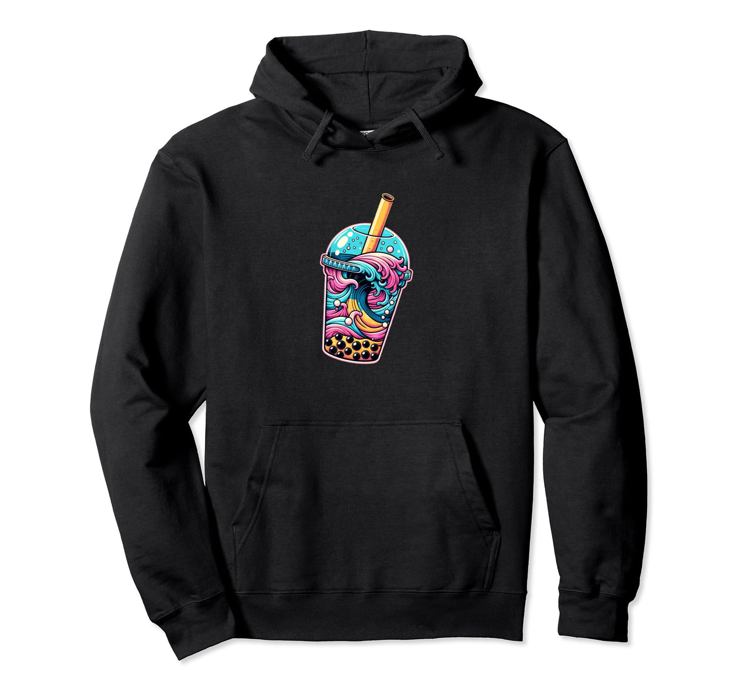 Vaporwave Aesthetic Bubble Boba Tea Great Hoodie - Graphic Print Men Women - T-Shirt, Sweatshirt, Hoodie