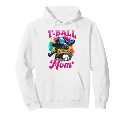 Baseball Player Game Day T Ball Mom Hoodie - Custom Art Print Men Women - T-Shirt, Sweatshirt, Hoodie