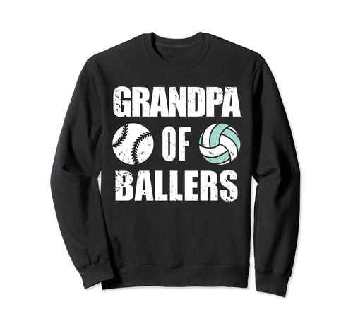 Grandpa Ballers Funny Baseball Sweatshirt - Casual Everyday Wear Unisex - T-Shirt, Sweatshirt, Hoodie