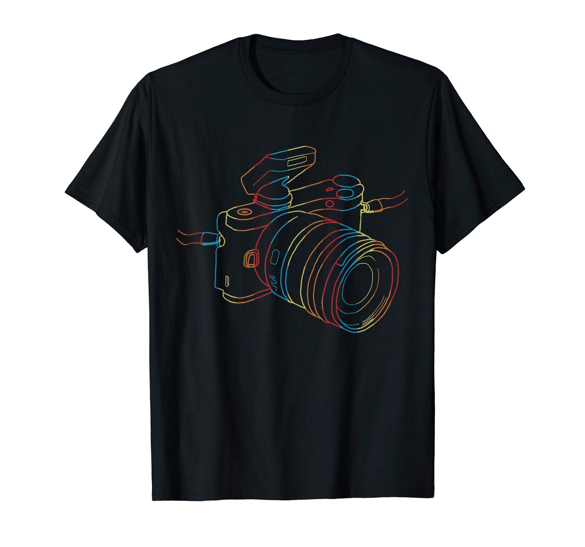 Camera Line Art Photographer T-Shirt - Streetwear Style Men Women - T-Shirt, Sweatshirt, Hoodie