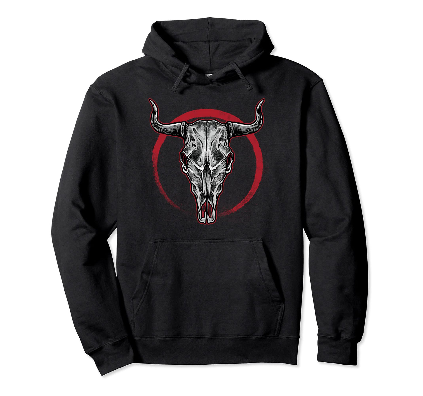 Bull Skull Cow Head Boho Gift Hoodie - Casual Everyday Wear for Adults - T-Shirt, Sweatshirt, Hoodie