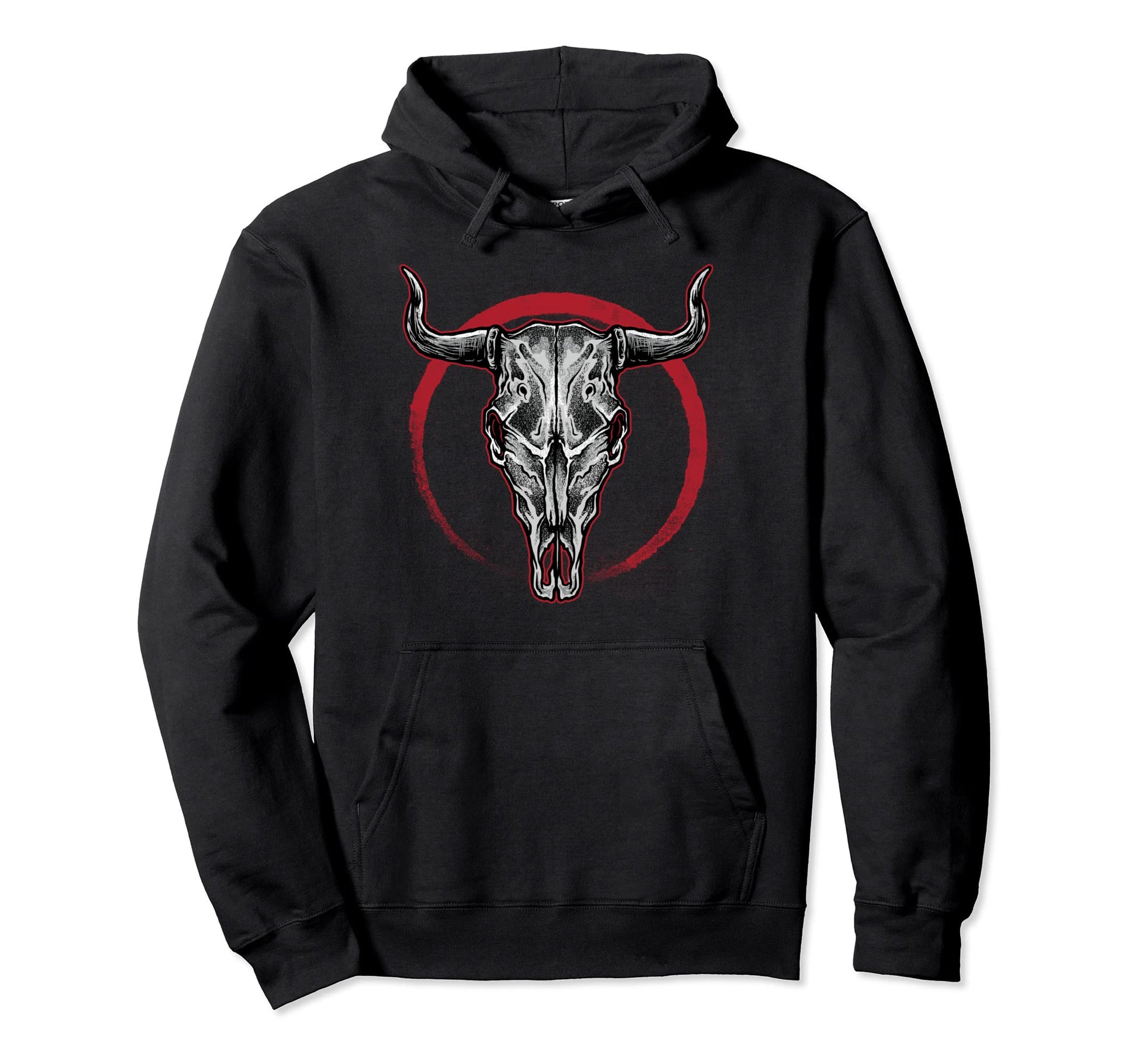 Bull Skull Cow Head Boho Gift Hoodie - Casual Everyday Wear for Adults - T-Shirt, Sweatshirt, Hoodie