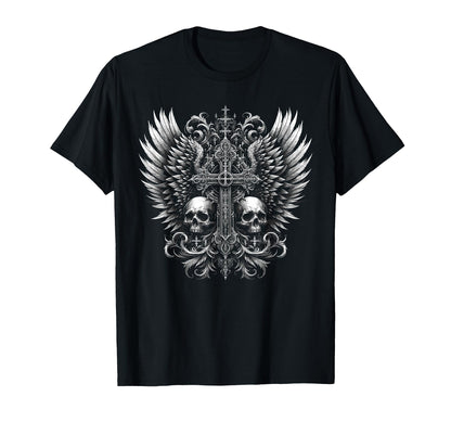 Emo Y2K Grunge Alt Goth Skull T-Shirt - Fun Novelty Design for Adults - T-Shirt, Sweatshirt, Hoodie