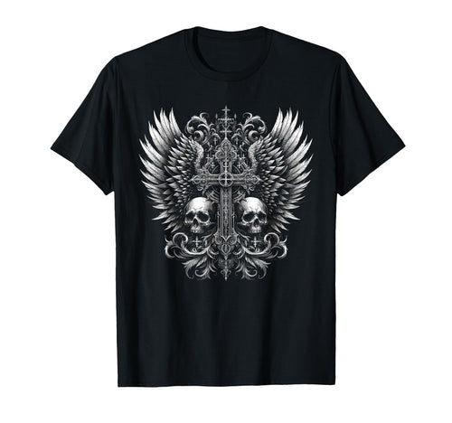 Emo Y2K Grunge Alt Goth Skull T-Shirt - Fun Novelty Design for Adults - T-Shirt, Sweatshirt, Hoodie