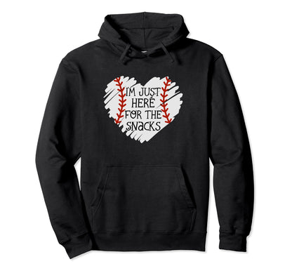 Im Just Here Snacks Baseball Sister And Hoodie - Aesthetic Graphic Unisex - T-Shirt, Sweatshirt, Hoodie