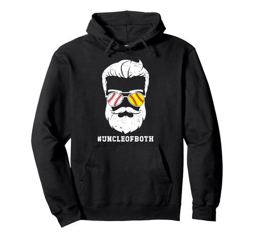 Uncle Both Baseball Softball Uncle Hoodie - Unique Graphic Men Women - T-Shirt, Sweatshirt, Hoodie