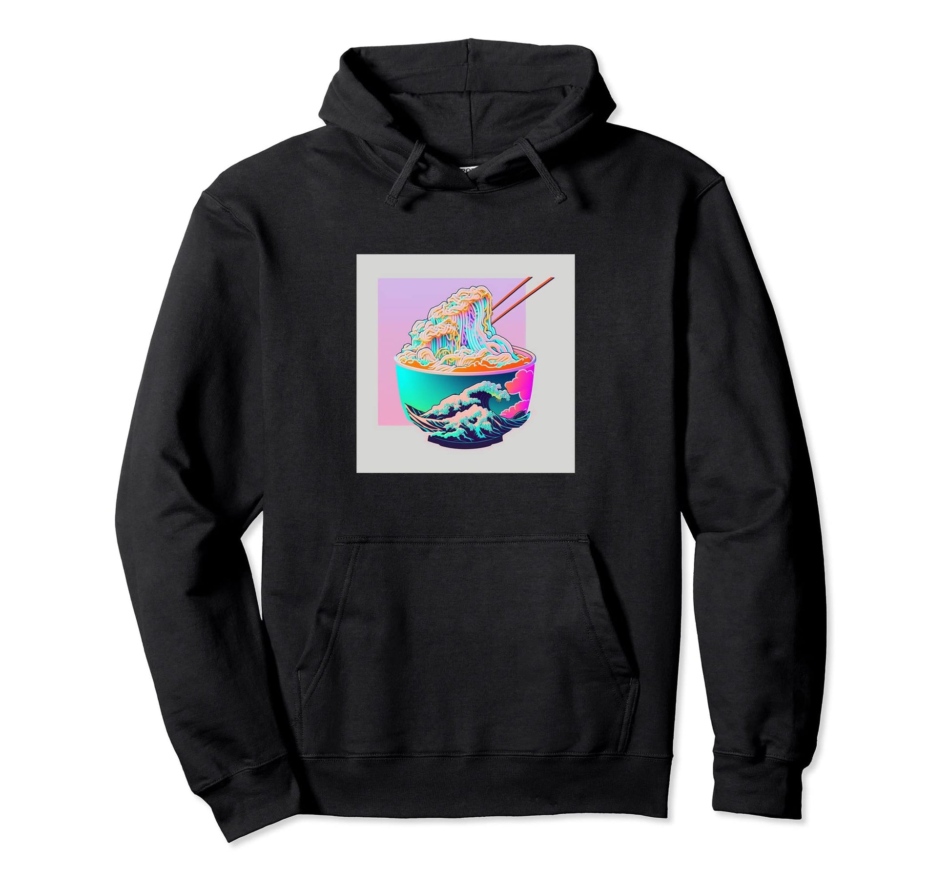 Vaperwave Aesthetic Glitch Ramen Retrowave Hoodie - Trendy Graphic Unisex - T-Shirt, Sweatshirt, Hoodie