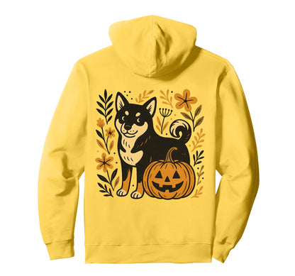 Black And Tan Shiba Inu Halloween Hoodie - Minimalist Print for Adults - T-Shirt, Sweatshirt, Hoodie
