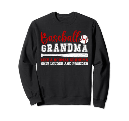 Baseball Grandma Funny Sweatshirt - Aesthetic Graphic Men Women - T-Shirt, Sweatshirt, Hoodie
