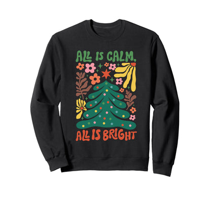 Boho Tree Holiday Flowers Aesthetic Sweatshirt - Novelty Apparel for Adults - T-Shirt, Sweatshirt, Hoodie