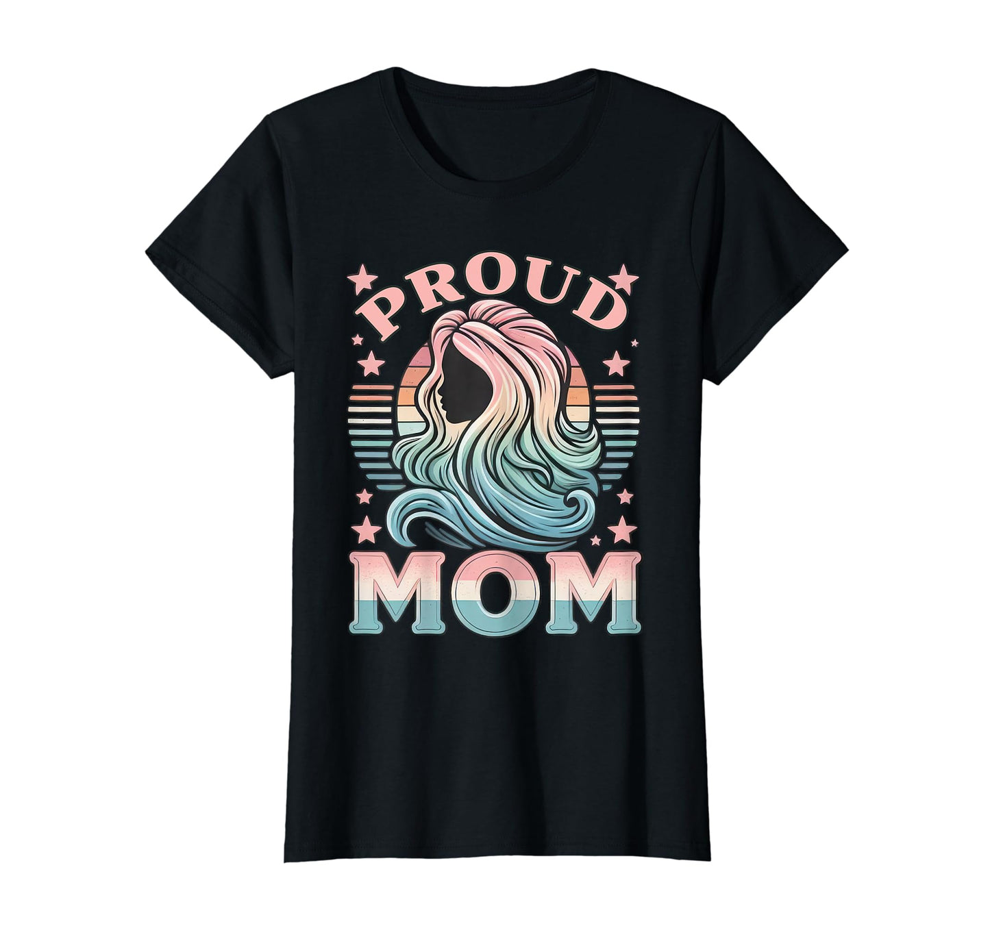 Proud Mom Transgener Lgbtq Rainbow Flag T-Shirt - Fun Novelty Design Unisex - T-Shirt, Sweatshirt, Hoodie