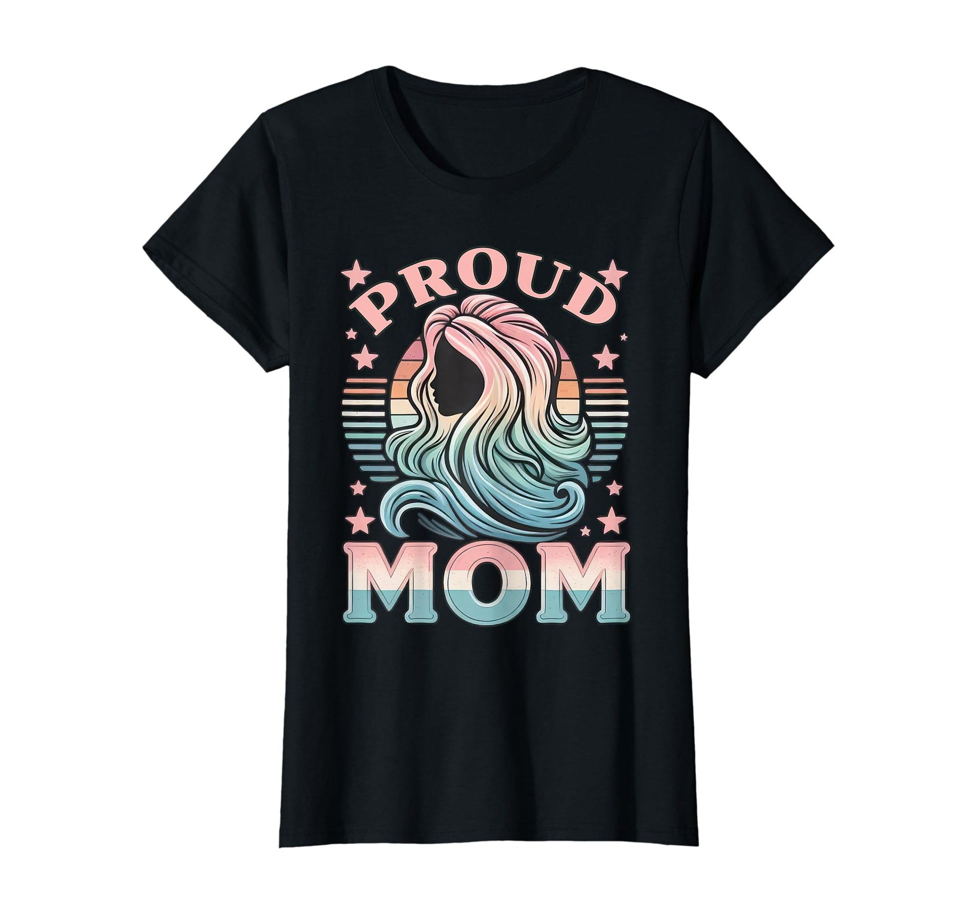 Proud Mom Transgener Lgbtq Rainbow Flag T-Shirt - Fun Novelty Design Unisex - T-Shirt, Sweatshirt, Hoodie