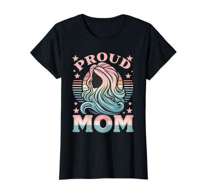 Proud Mom Transgener Lgbtq Rainbow Flag T-Shirt - Fun Novelty Design Unisex - T-Shirt, Sweatshirt, Hoodie