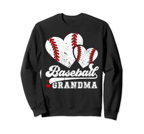 Baseball Grandma Hearts Grandma Sweatshirt - Custom Art Print Unisex - T-Shirt, Sweatshirt, Hoodie