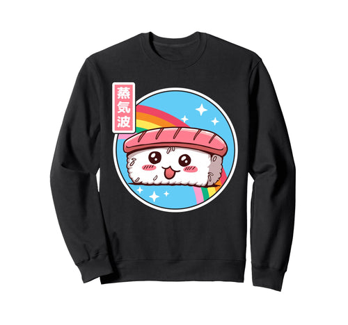 Sushi Kawaii Rainbow Anime Sweatshirt - Unique Graphic Men Women - T-Shirt, Sweatshirt, Hoodie