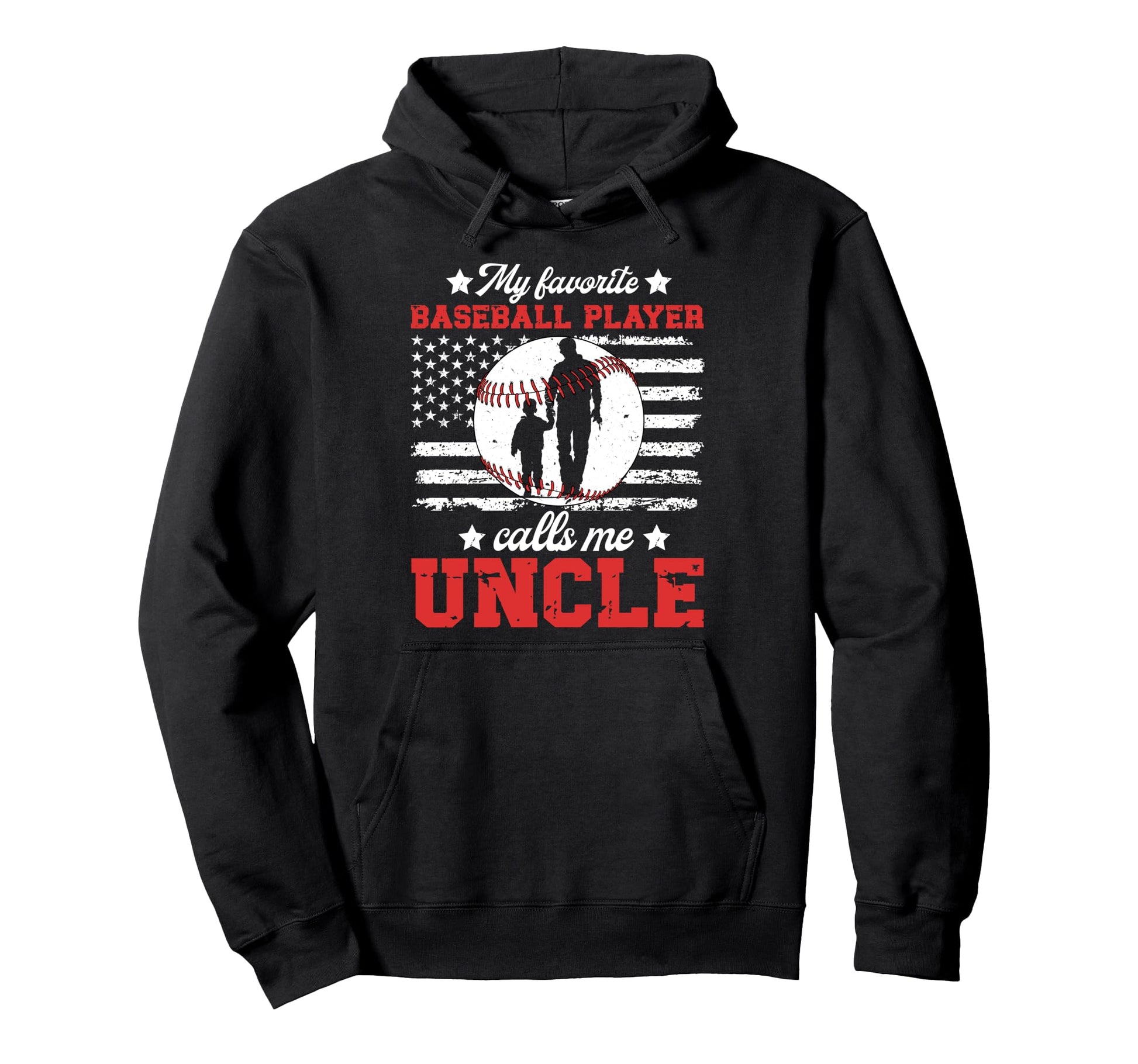 Proud Baseball Uncle Baseball Player Hoodie - Streetwear Style for Adults - T-Shirt, Sweatshirt, Hoodie