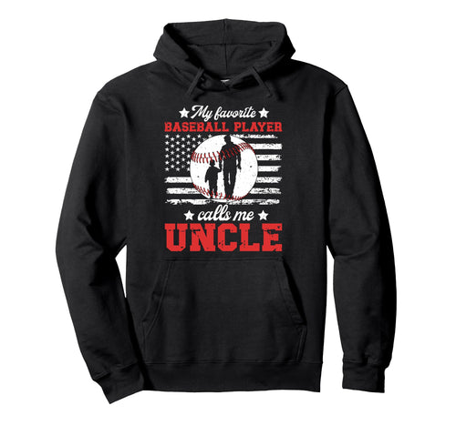Proud Baseball Uncle Baseball Player Hoodie - Streetwear Style for Adults - T-Shirt, Sweatshirt, Hoodie
