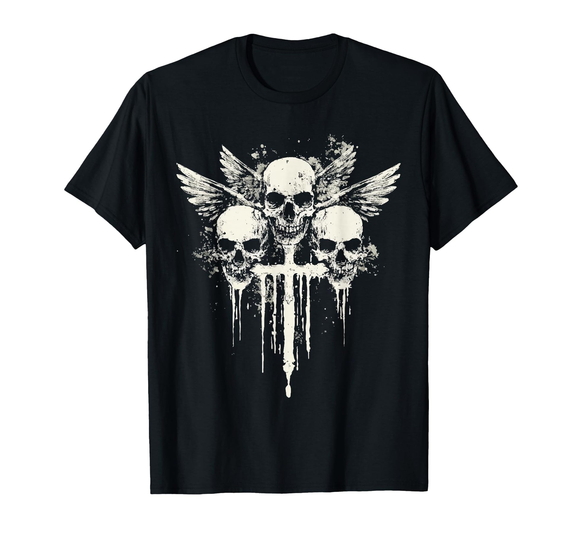 Skull Cross Goth Gothic Emo Alt T-Shirt - Aesthetic Graphic for Adults - T-Shirt, Sweatshirt, Hoodie