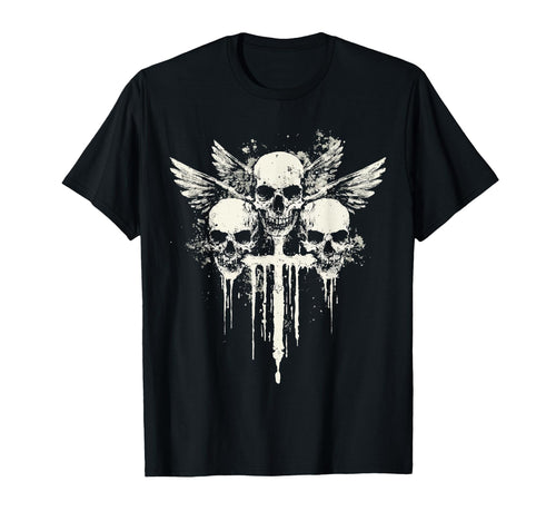 Skull Cross Goth Gothic Emo Alt T-Shirt - Aesthetic Graphic for Adults - T-Shirt, Sweatshirt, Hoodie
