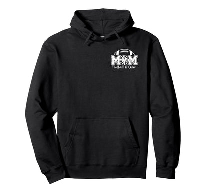 2 Sided Football And Cheer Mom Game Hoodie - Minimalist Print for Adults - T-Shirt, Sweatshirt, Hoodie