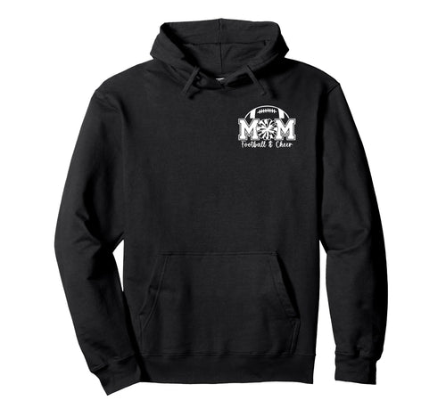 2 Sided Football And Cheer Mom Game Hoodie - Minimalist Print for Adults - T-Shirt, Sweatshirt, Hoodie