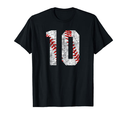Baseball Mom 10 Jersey Baseball Player T-Shirt - Minimalist Print Unisex - T-Shirt, Sweatshirt, Hoodie