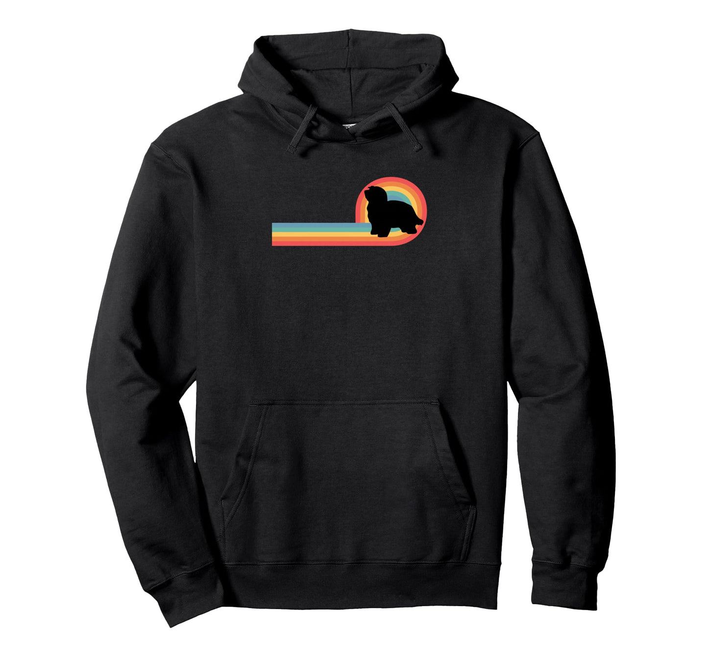 Coton De Tulear 70S Rainbow Dog Pet Hoodie - Trendy Graphic for Adults - T-Shirt, Sweatshirt, Hoodie