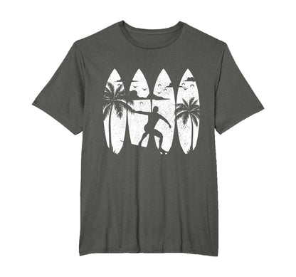 Surfer Surfboard Surfing Beach T-Shirt - Custom Art Print for Adults - T-Shirt, Sweatshirt, Hoodie