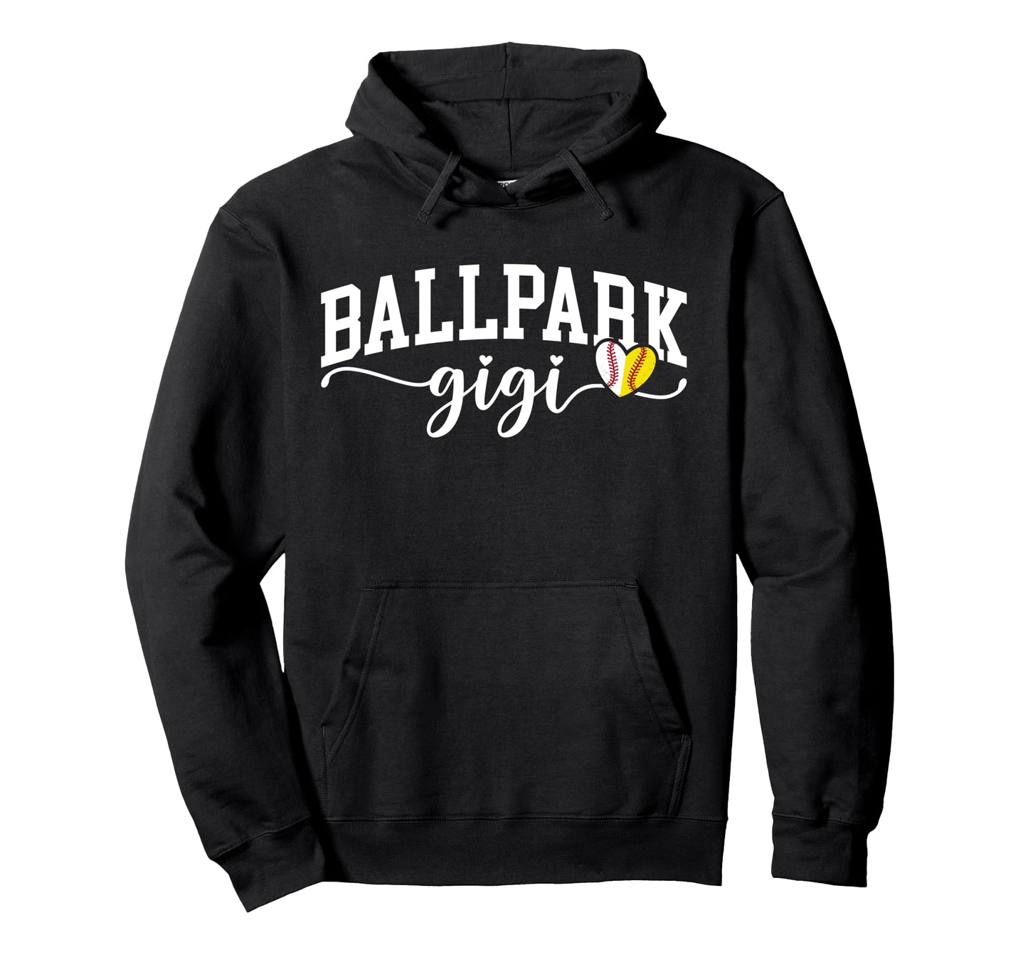 Ballpark Gigi Grandma Softball Baseball Hoodie - Trendy Graphic Unisex - T-Shirt, Sweatshirt, Hoodie