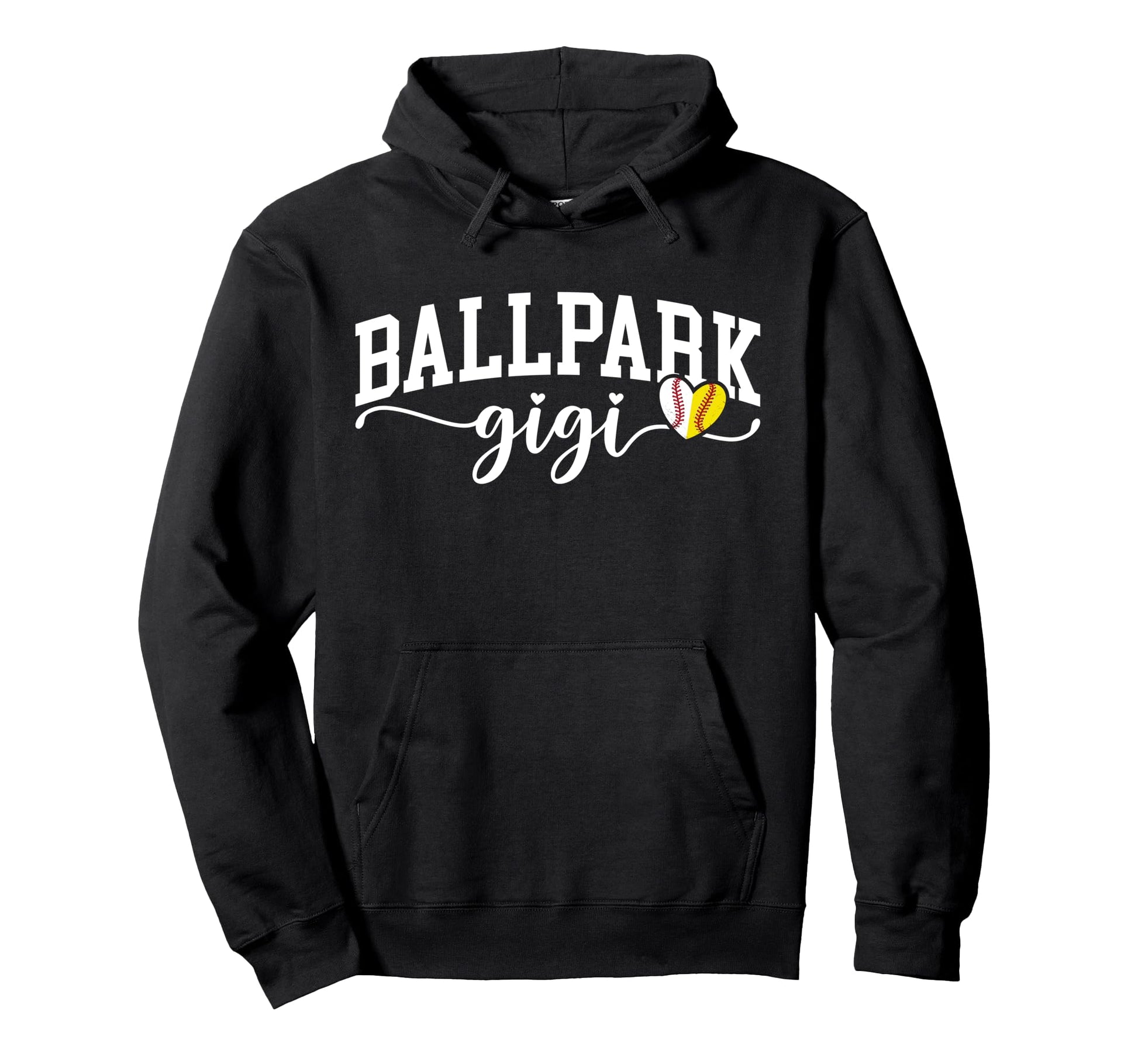 Ballpark Gigi Grandma Softball Baseball Hoodie - Trendy Graphic Unisex - T-Shirt, Sweatshirt, Hoodie