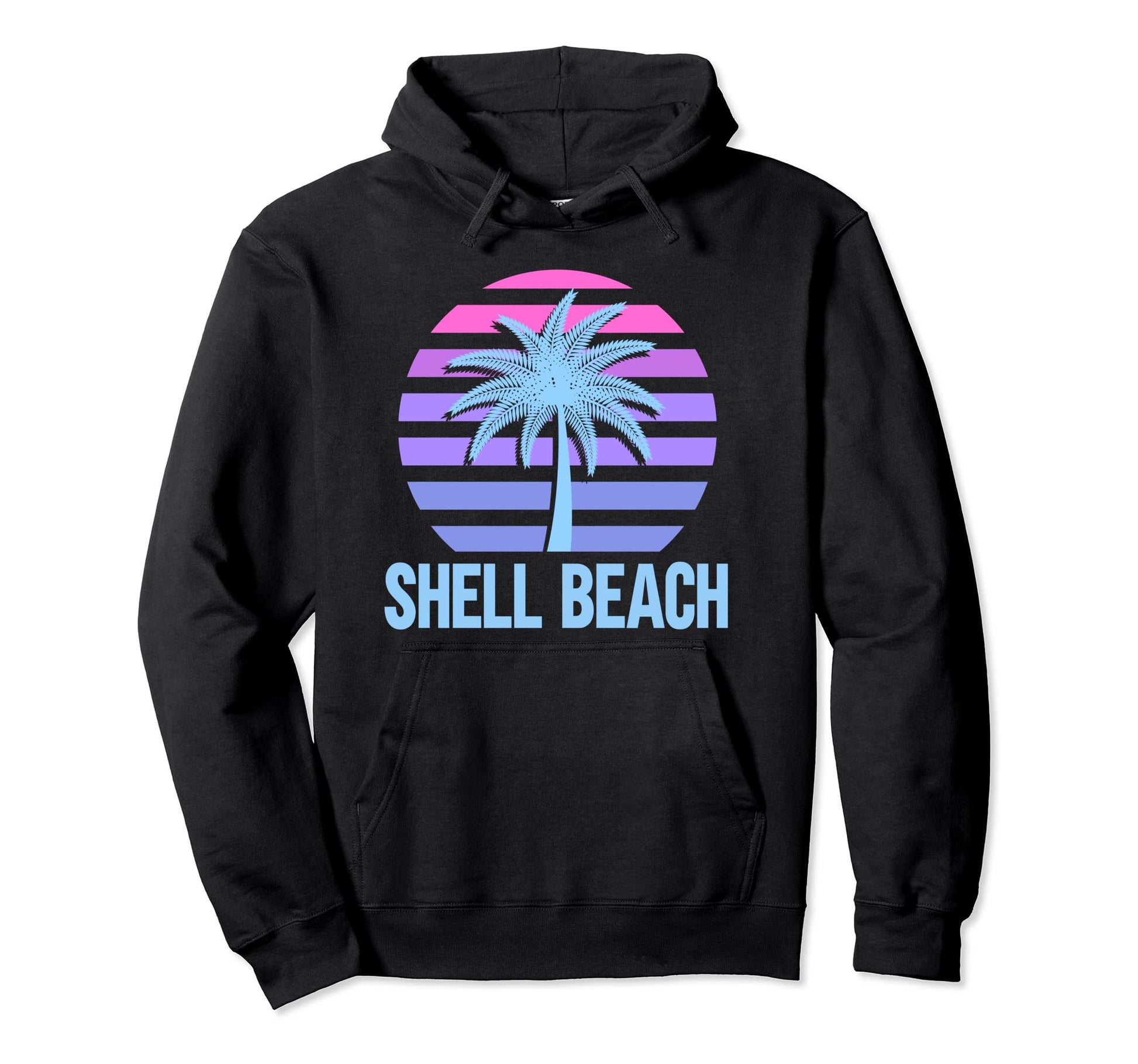 Shell Beach Vacation Vaporwave Aesthetic Hoodie - Unique Graphic for Adults - T-Shirt, Sweatshirt, Hoodie