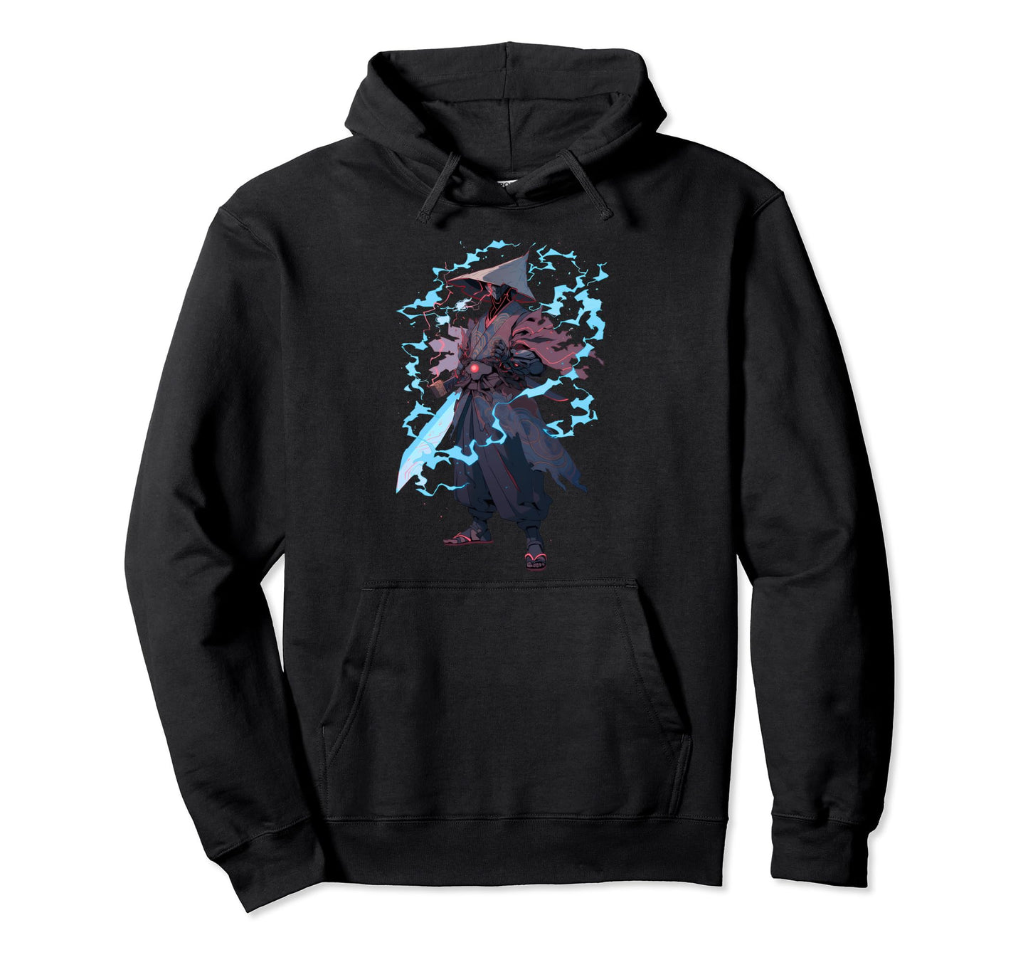 Demonic Cyber Samurai Shounen Manga Hoodie - Minimalist Print Unisex - T-Shirt, Sweatshirt, Hoodie