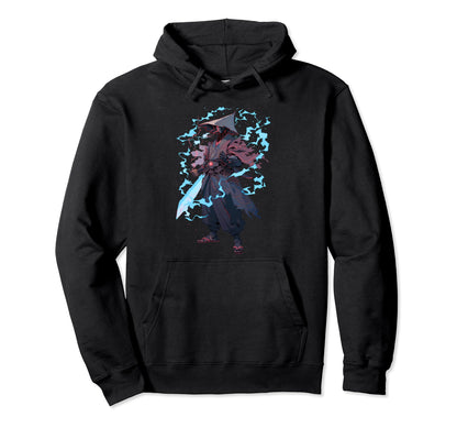 Demonic Cyber Samurai Shounen Manga Hoodie - Minimalist Print Unisex - T-Shirt, Sweatshirt, Hoodie