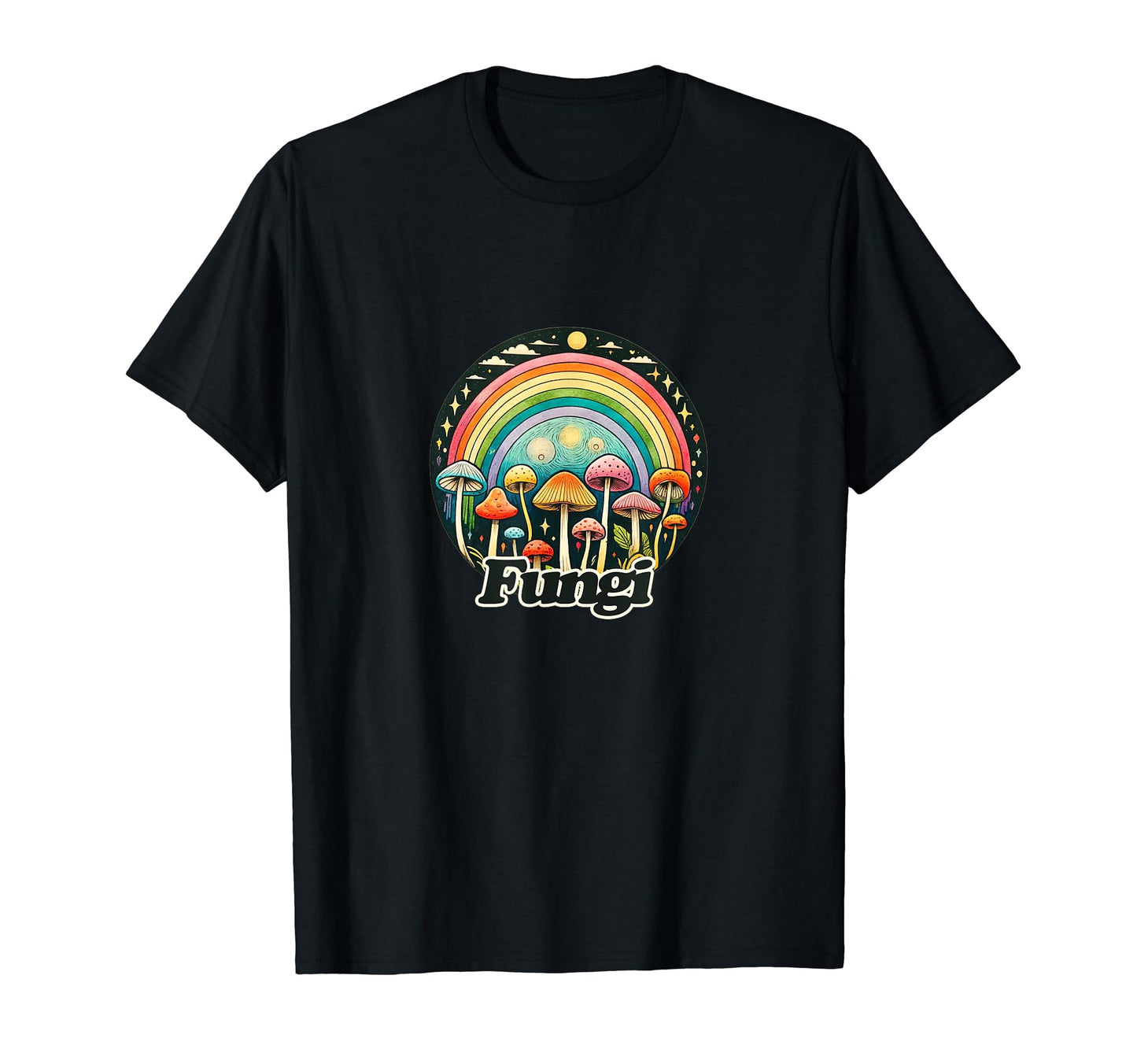 Fungi Fun Mushrooms Are Rainbow T-Shirt - Aesthetic Graphic for Adults - T-Shirt, Sweatshirt, Hoodie