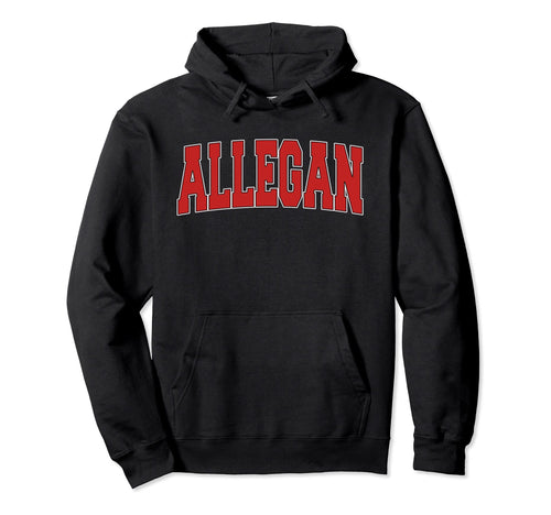Allegan Mi Michigan Varsity Usa Hoodie - Fun Novelty Design for Adults - T-Shirt, Sweatshirt, Hoodie