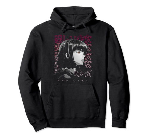 Anime Sad Lover Art Emo Manga Aesthetic Hoodie - Custom Art Print Unisex - T-Shirt, Sweatshirt, Hoodie