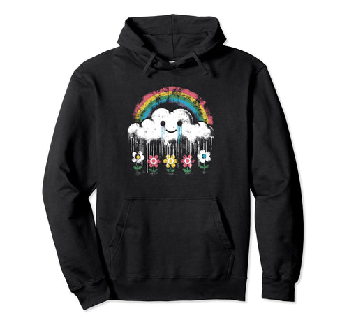 Crying Cloud Waters Flowers Colorful Hoodie - Aesthetic Graphic for Adults - T-Shirt, Sweatshirt, Hoodie