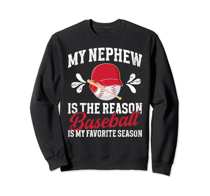 My Favorite Season Baseball Aunt Sweatshirt - Graphic Print Men Women - T-Shirt, Sweatshirt, Hoodie
