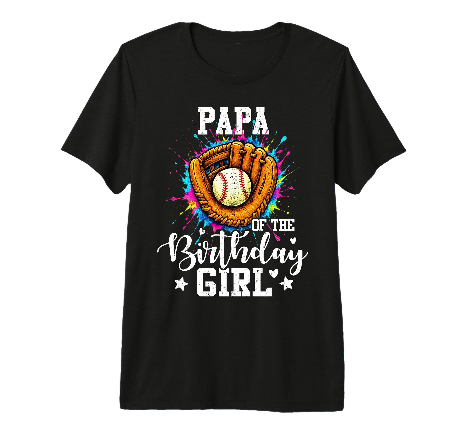Papa Birthday Baseball Colorful T-Shirt - Fun Novelty Design for Adults - T-Shirt, Sweatshirt, Hoodie