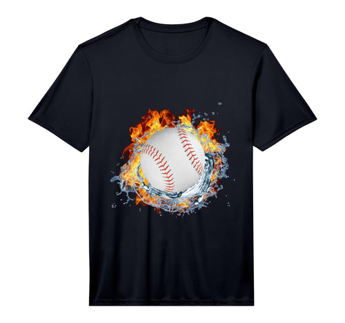 Baseball Ice Splash Fire Flame Sport T-Shirt - Aesthetic Graphic Men Women - T-Shirt, Sweatshirt, Hoodie