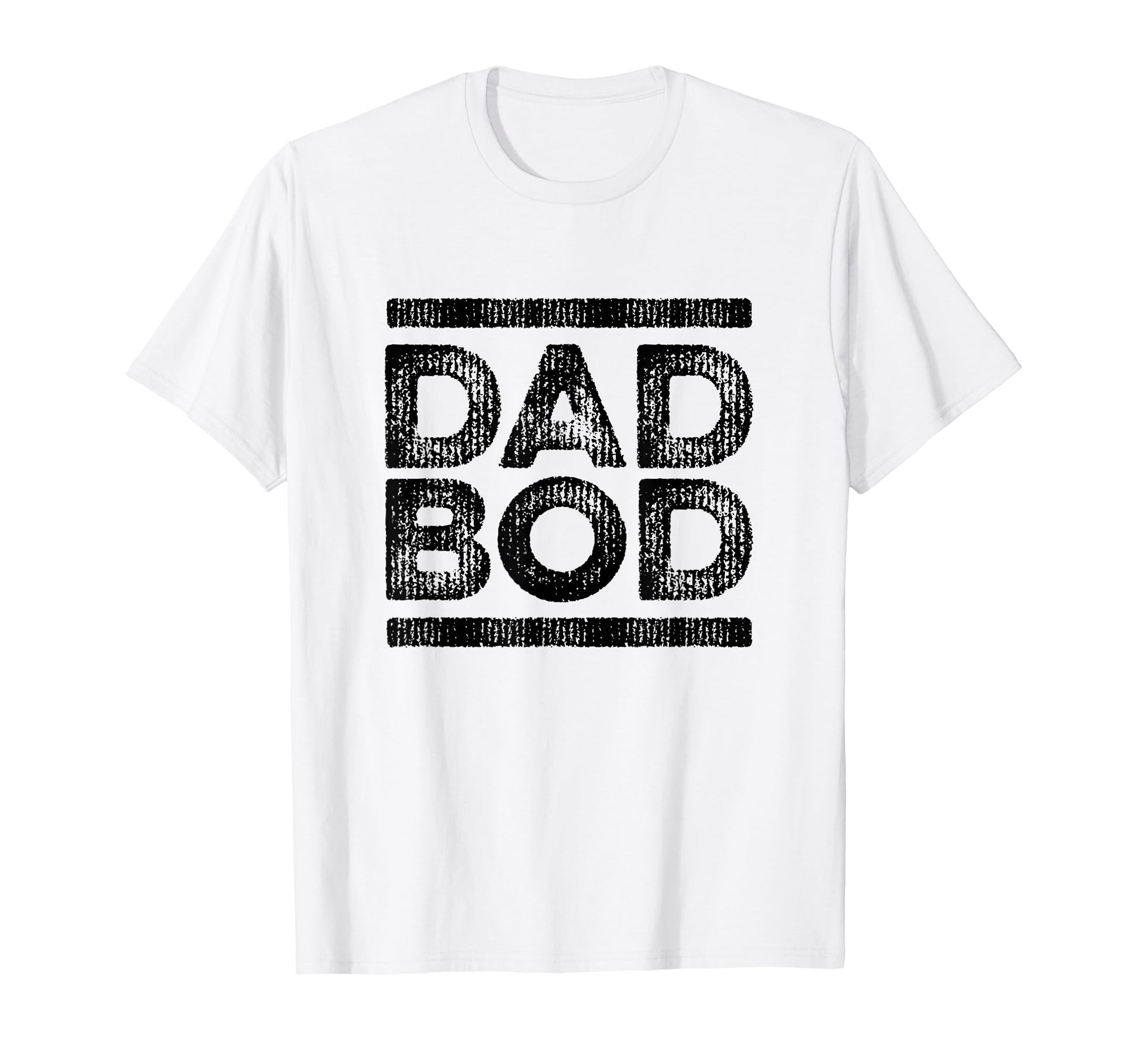 Dad Bod Faded Stripe 80S T-Shirt - Graphic Print Men Women - T-Shirt, Sweatshirt, Hoodie