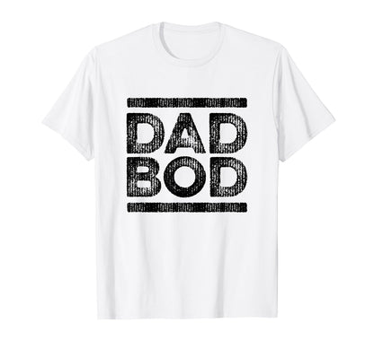 Dad Bod Faded Stripe 80S T-Shirt - Graphic Print Men Women - T-Shirt, Sweatshirt, Hoodie