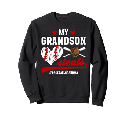 Funny Baseball Grandma Baseball Sweatshirt - Graphic Print Men Women - T-Shirt, Sweatshirt, Hoodie