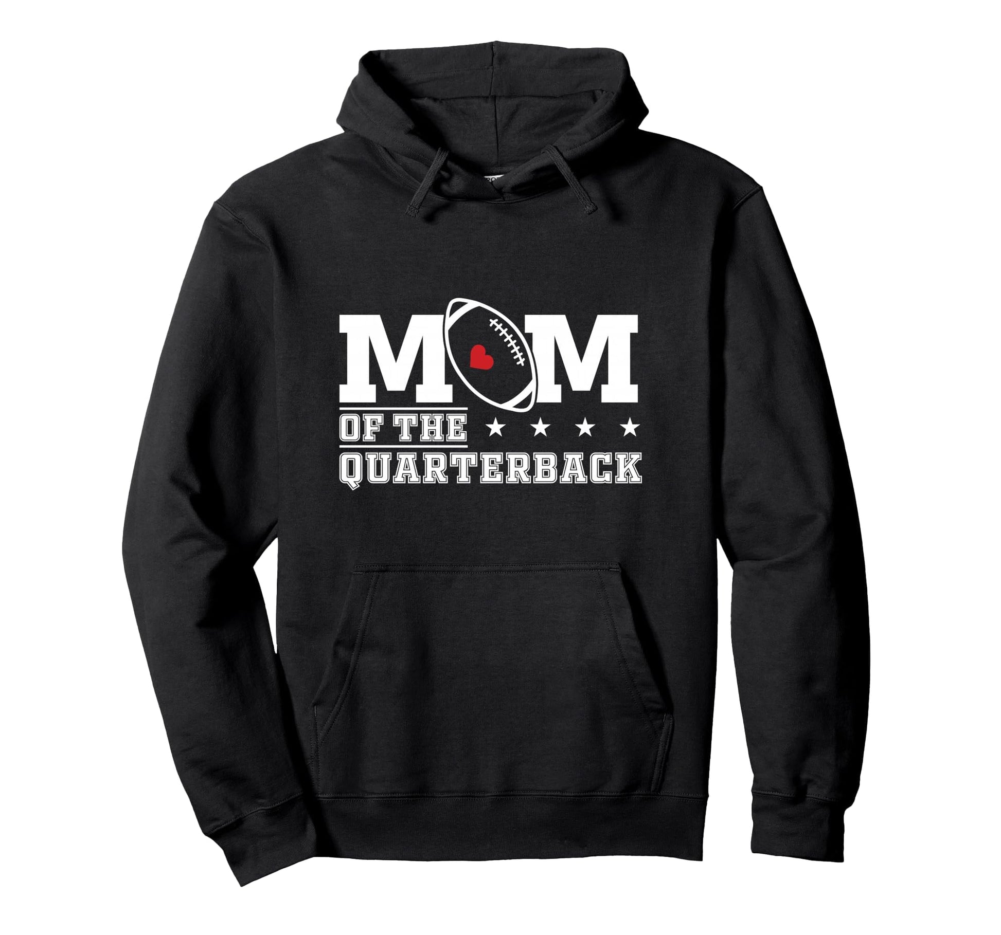 Mom Quarterback Football Cheer Game Hoodie - Minimalist Print Unisex - T-Shirt, Sweatshirt, Hoodie