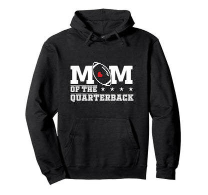 Mom Quarterback Football Cheer Game Hoodie - Minimalist Print Unisex - T-Shirt, Sweatshirt, Hoodie