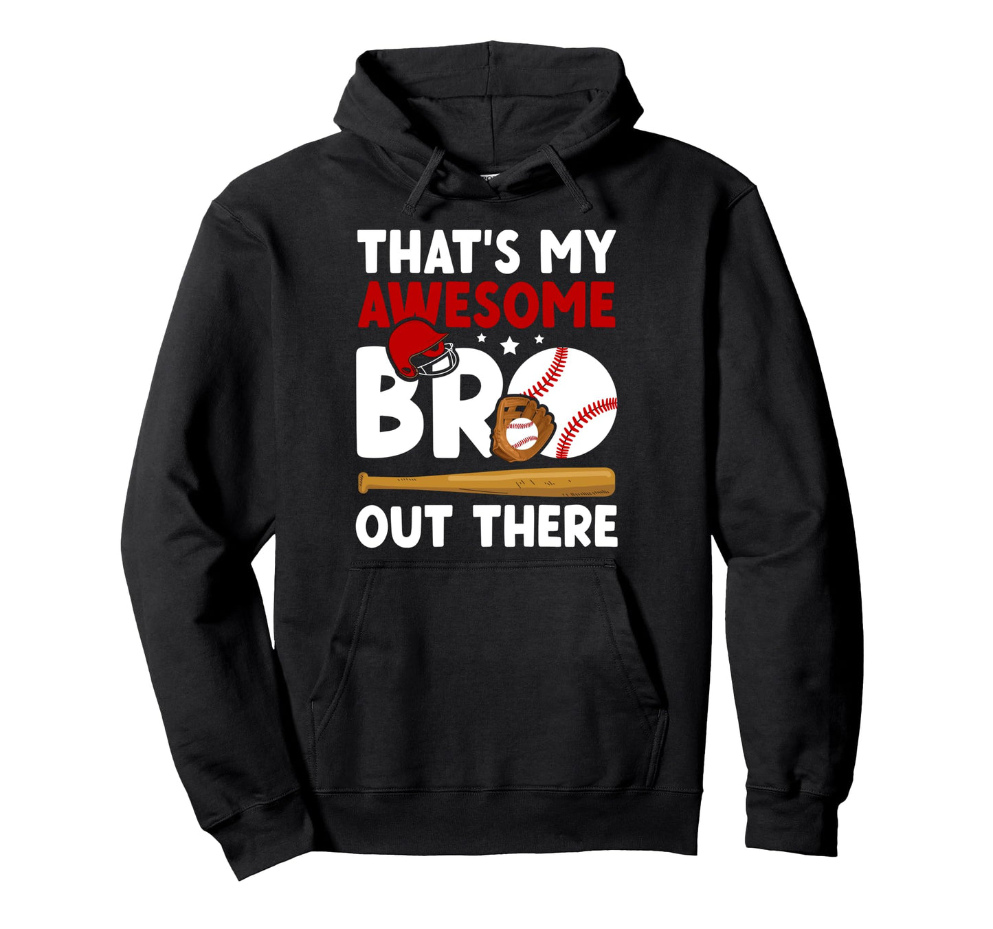 Baseball Brother Proud Baseball Players Hoodie - Trendy Graphic for Adults - T-Shirt, Sweatshirt, Hoodie