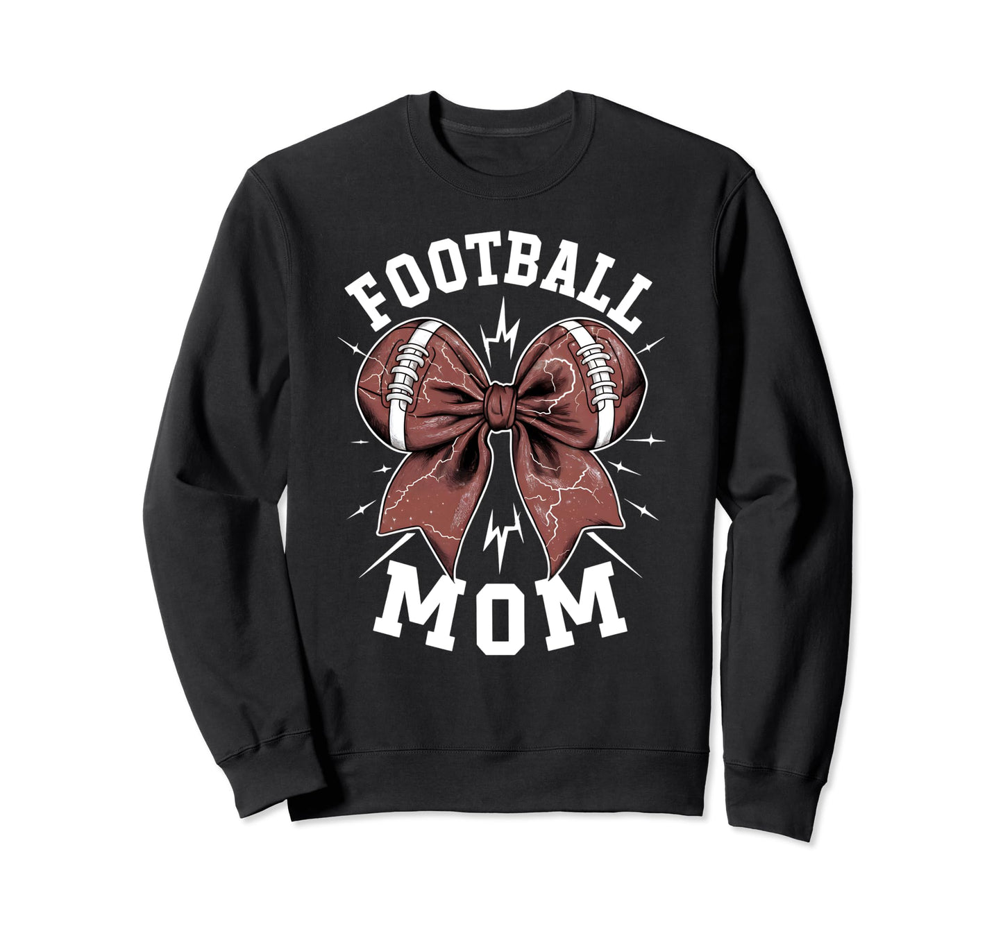 Womens Moms Coquette Bow Football Sweatshirt - Aesthetic Graphic Men Women - T-Shirt, Sweatshirt, Hoodie