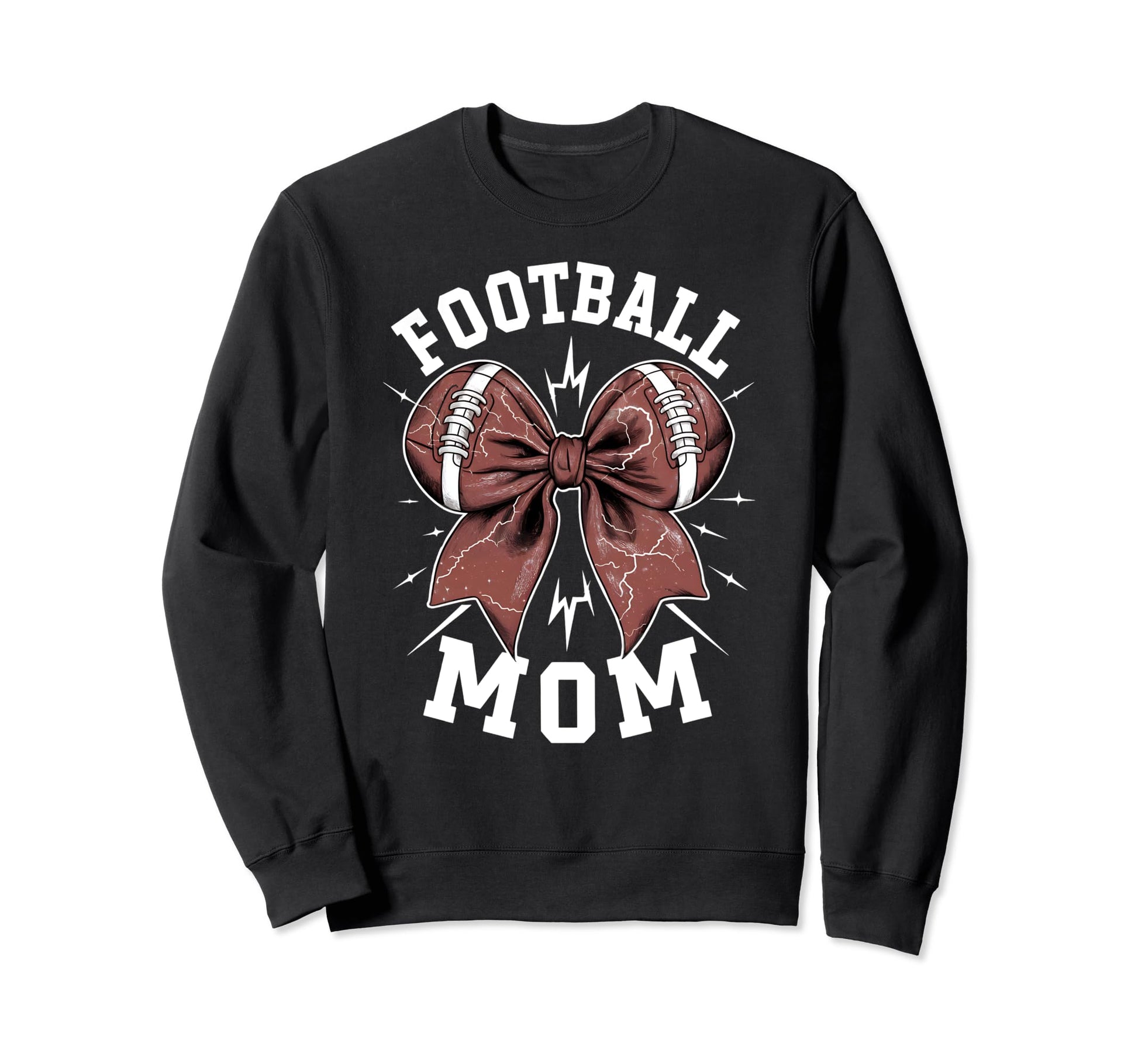 Womens Moms Coquette Bow Football Sweatshirt - Aesthetic Graphic Men Women - T-Shirt, Sweatshirt, Hoodie