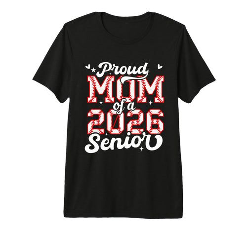 Senior Mom Class 2026 Baseball Player T-Shirt - Graphic Print Unisex - T-Shirt, Sweatshirt, Hoodie
